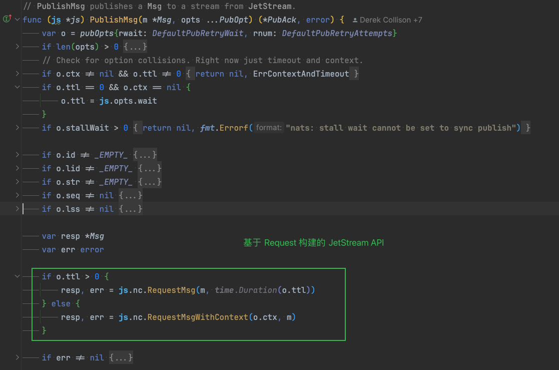 JetStream API 通过 Request 机制与服务端交互
